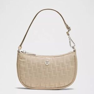 lululemon athletica Neutral Beige Shoulder Bag with Logo